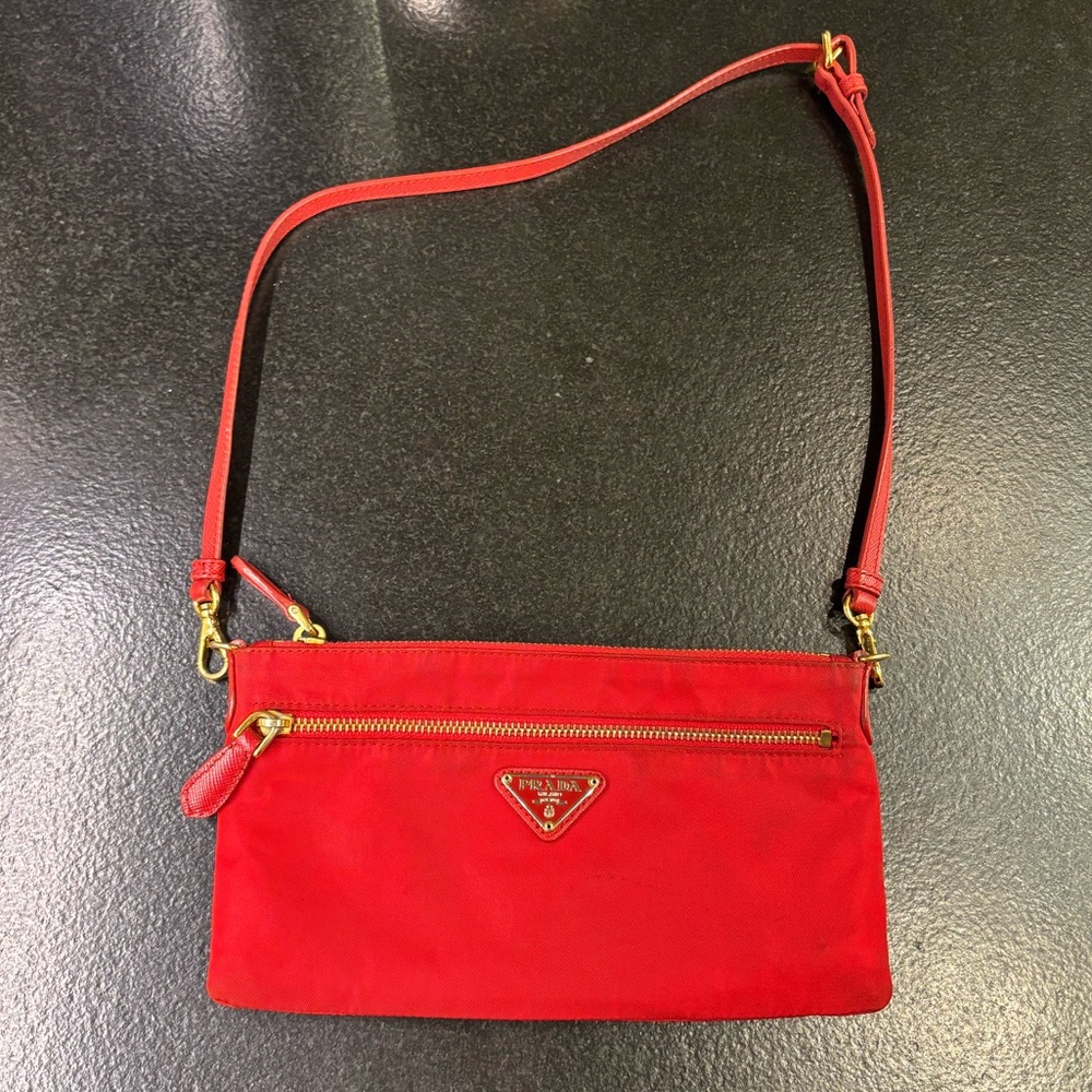 PRADA Red Tessuto Bag